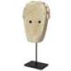 Masque Primitif en bois sur Pied 25cm | Savoir-faire traditionnel de Sumba