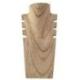 Déclassé - Buste cranté en bois brut 25cm