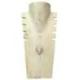Déclassé - Présentoir à colliers cranté en bois massif blanc cérusé 30cm