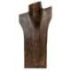 Déclassé - Buste présentoir à colliers en bois marron 30cm