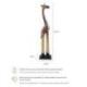 Statue Girafe 60cm en bois, déco ambiance savane africaine.
