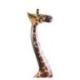 Statue Girafe 60cm en bois, déco ambiance savane africaine.