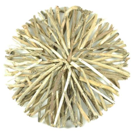 Décoration murale ronde en bois flotté ø60cm