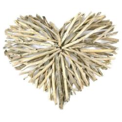 Décoration murale Cœur en bois flotté 63x50cm