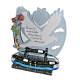 Plaque altu Colombe texte et rose