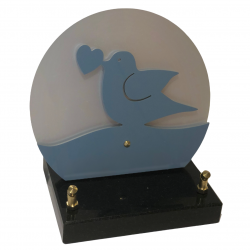Plaque altu ronde oiseau