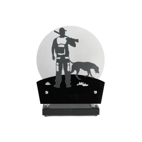 Plaque altu ronde Chasseur
