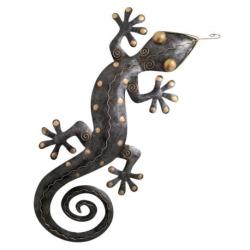 Grand Gecko mural XL en Fer Forgé artisanal 80cm