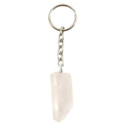 Porte-clés Cristal de roche - Pierre brute