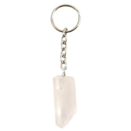 Porte-clés Cristal de roche - Pierre brute