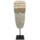 Grand Masque Primitif en Pierre sur pied 35cm | Savoir-faire traditionnel de Sumba