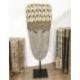 Grand Masque Primitif en Pierre sur pied 35cm | Artisanat de Sumba
