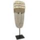 Grand Masque Primitif en Pierre sur pied 35cm | Artisanat de Sumba