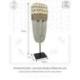 Grand Masque Primitif en Pierre sur pied 35cm | Artisanat de Sumba