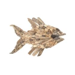 Décoration Murale Poisson en bois flotté XL 100x70cm | Déco Marine
