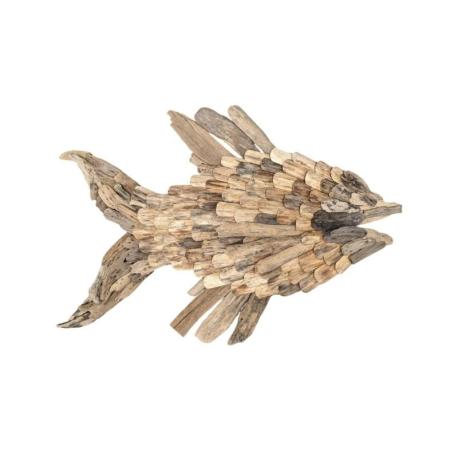 Décoration Murale Poisson en bois flotté XL 100x70cm | Déco Marine