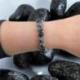 Bracelet Obsidienne Neige - boules 8mm