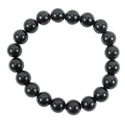 Bracelet en Obsidienne œil céleste A - boules 10mm