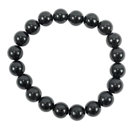 Bracelet en Obsidienne œil céleste A - boules 10mm