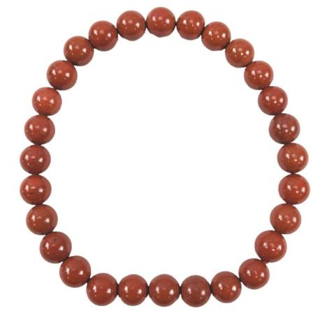 Bracelet Jaspe Rouge - boules 6mm