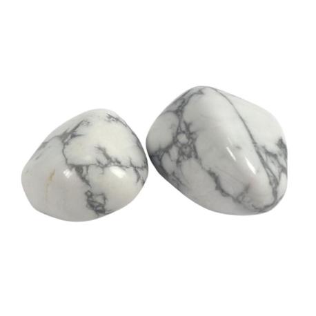 Howlite blanche - Pierres roulées 40/50g
