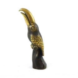 Statuette toucan en laiton 16cm