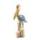 Grande statue Pélican 60cm en bois peint - Décoration marine
