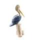 Grande statue Pélican 60cm en bois peint - Décoration marine