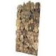Décoration murale Visages abstraits en bois flotté 85x42cm