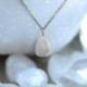Collier Pierre de Lune Blanche AAA | Pendentif pierre roulée + chaîne acier