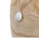 Collier Pierre de Lune Blanche AAA | Pendentif pierre roulée + chaîne acier