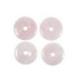 Donut ou Pi Chinois en Quartz Rose 30mm + cordon - Pendentif ou bracelet