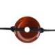 Donut ou Pi Chinois en Cornaline opaque 30mm + cordon - Pendentif ou bracelet