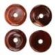 Donut ou Pi Chinois en Cornaline opaque 30mm + cordon - Pendentif ou bracelet