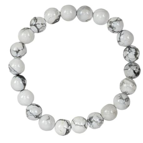 Bracelet Howlite | Boules 8mm