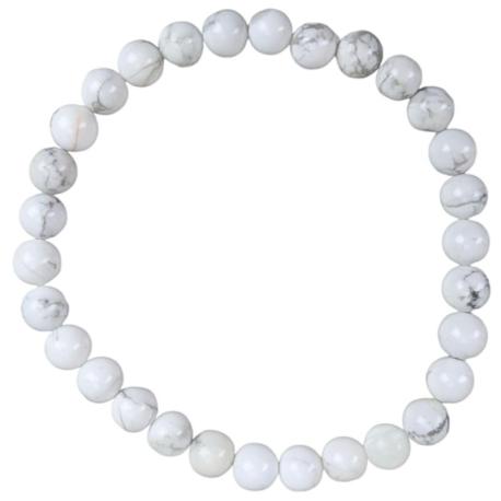 Bracelet Howlite | Boules 6mm