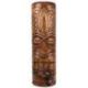 Grand Totem Statue Tiki 50cm en bois massif sculpté à la main