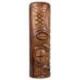 Grand Totem Statue Tiki 50cm en bois massif sculpté à la main