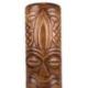 Grand Totem Statue Tiki 50cm en bois massif sculpté à la main