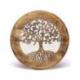 Table d'Appoint ou Porte-Plante en bois motif Arbre de Vie 30cm