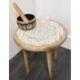 Table d'Appoint ou Porte-Plante en bois motif Mandala 30cm
