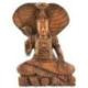Grande statue de Shiva 50cm en bois exotique entièrement sculptée à la main - Pièce d'exception