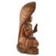 Grande statue de Shiva 50cm en bois exotique entièrement sculptée à la main - Pièce d'exception