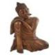 Statue de Bouddha Penseur 30cm en bois massif | Décoration Zen