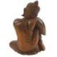 Statue de Bouddha Penseur 30cm - Bois massif sculpté main