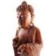 Grand Bouddha debout 60cm - Bois massif sculpté main
