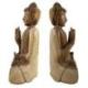 Statue Bouddha assis argumentation 40cm bois exotique brut