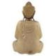 Sclupture Bouddha assis 40cm en bois exotique brut | Artisanat de Bali