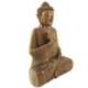 Sclupture Bouddha assis 40cm en bois exotique brut | Artisanat de Bali
