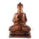 Statue Bouddha assis XXL 80cm en bois massif sculpté main. Import Asie.